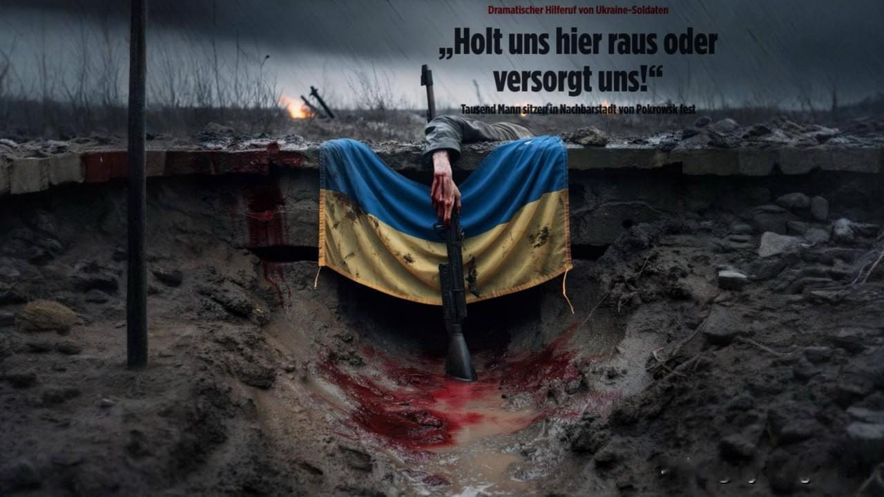 ❗️🇺🇦据《图片报》报道，俄罗斯已占领波克罗夫斯克；被包围的乌克兰士兵要求