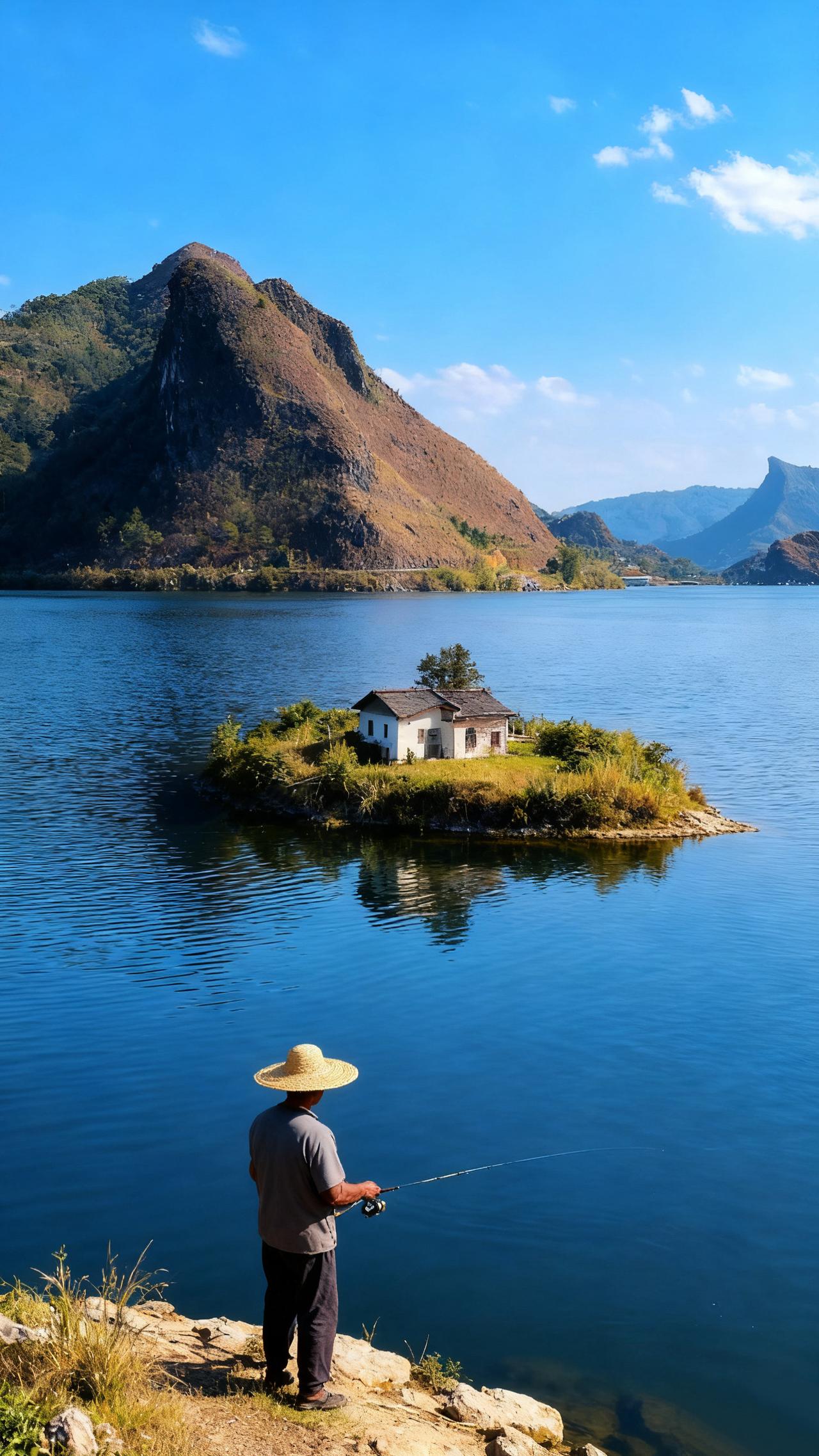 每个钓鱼人都有个岛主梦，一岛一屋一人一竿…钓友们，假如你是岛主且只能带一个人上岛