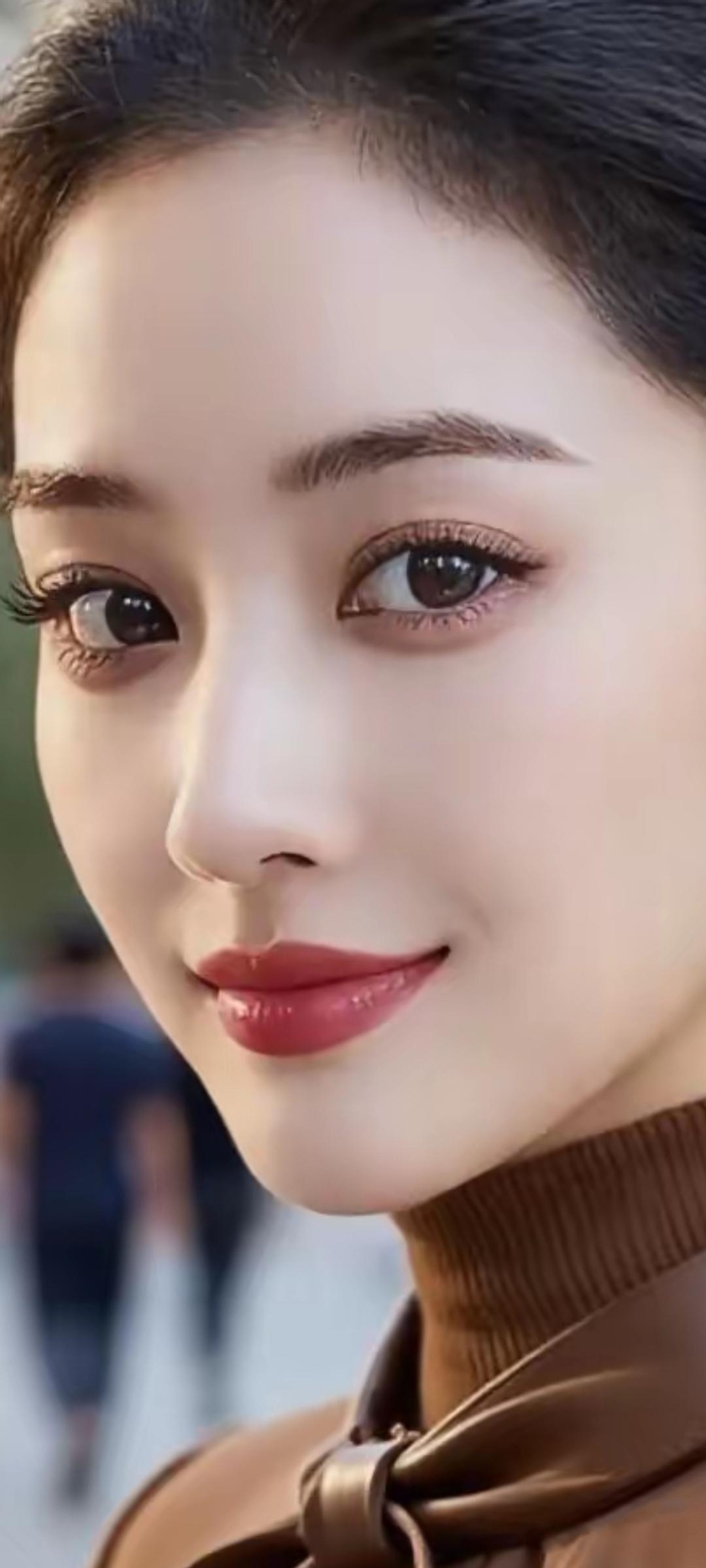 优雅气质，甜美微笑，时尚穿搭，女神范儿