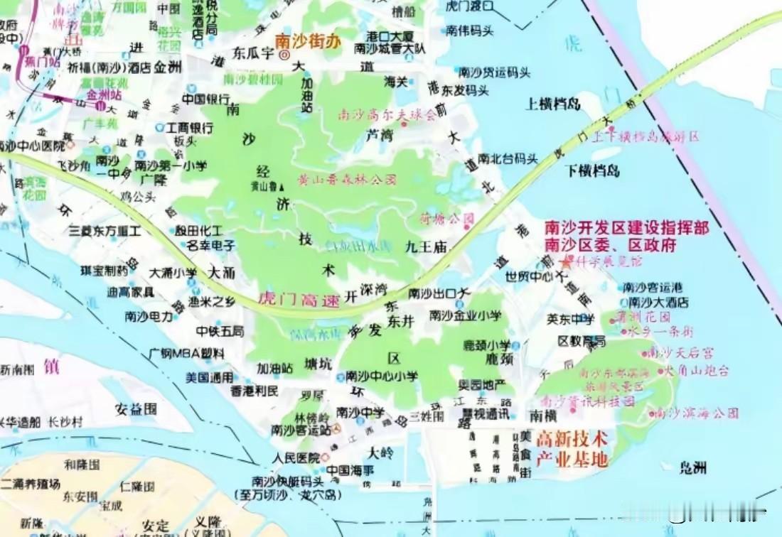 今天说起南沙的新地图，突然找到了一堆南沙的地图。那个时候，南沙湾才是南沙的重点，