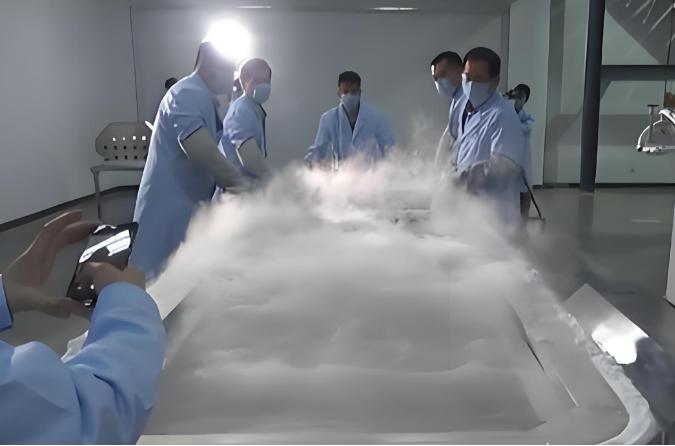 全球首例被冻了几十年的人解冻时，打开液氮罐的瞬间，在场的人都吓了一跳——那场