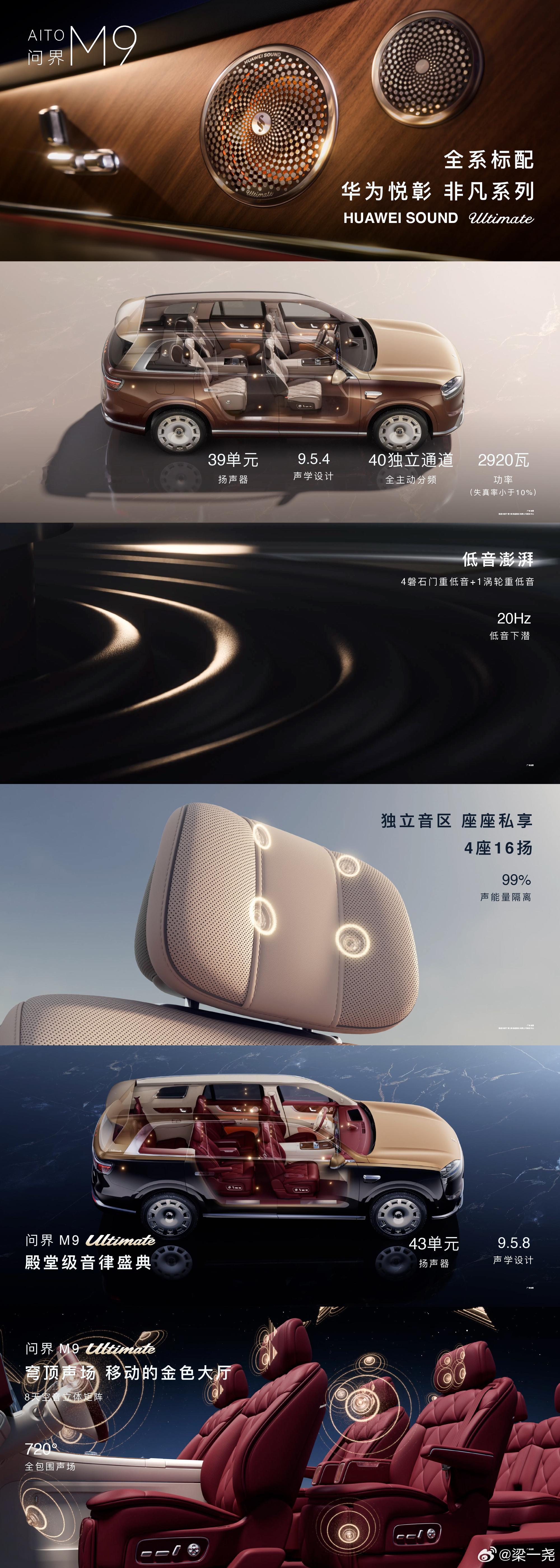 鸿蒙智行发布会亮点总结：1.问界M9Ultimate领世加长版发布，空间更大！