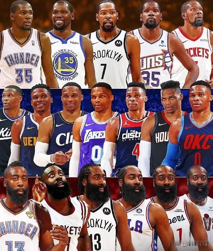 杜兰特、哈登、威少太有意思了！都拿过得分王和MVP1、三个人都拿过得分王，而