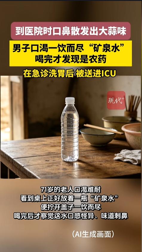 “千万别再这么干了！”8月17日报道，江苏，老人口渴难耐进屋找水，结果发现桌子上