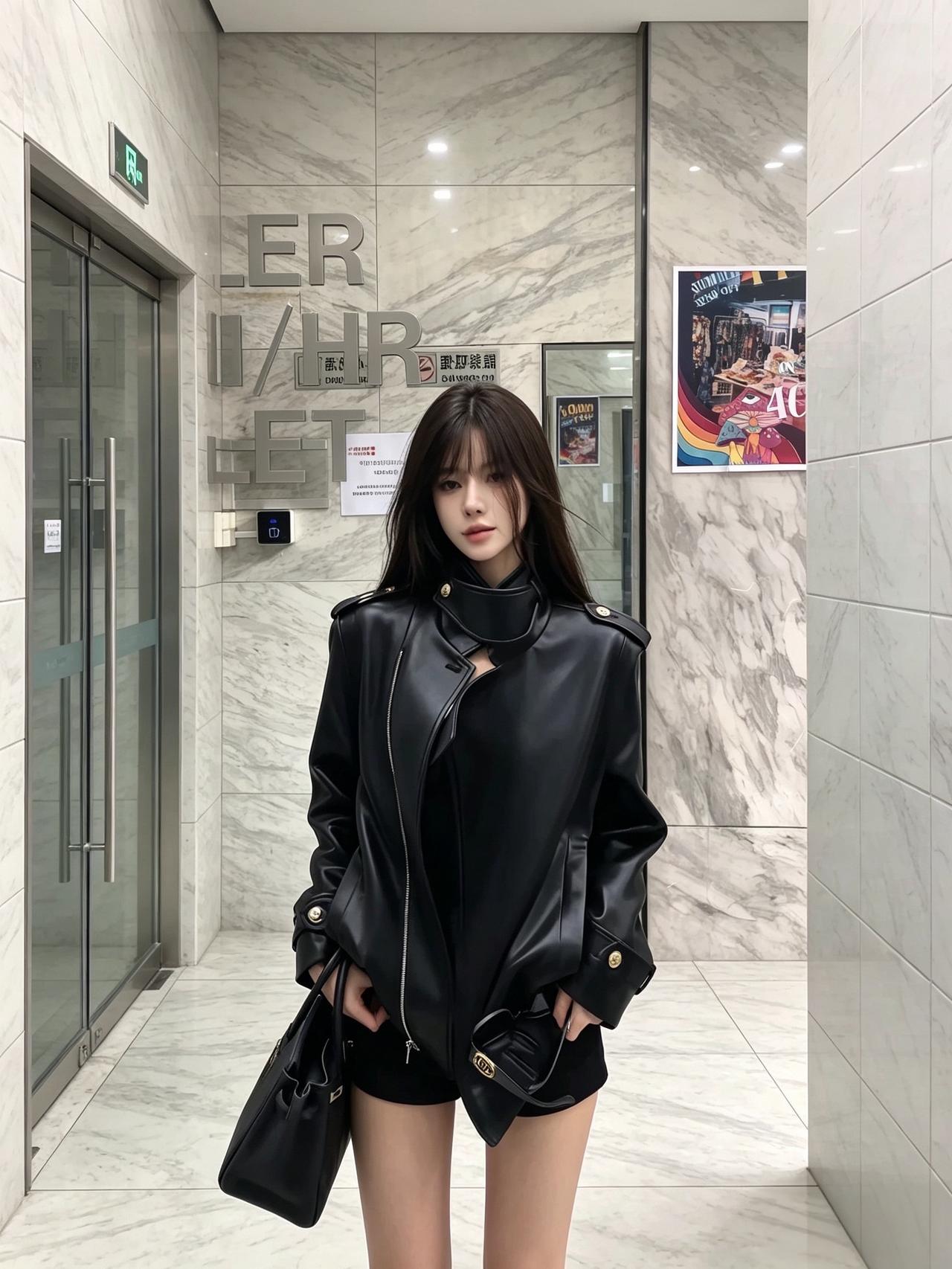 黑色系御姐穿搭斩女穿搭斩女酷辣女孩穿搭拽姐穿搭酷辣风