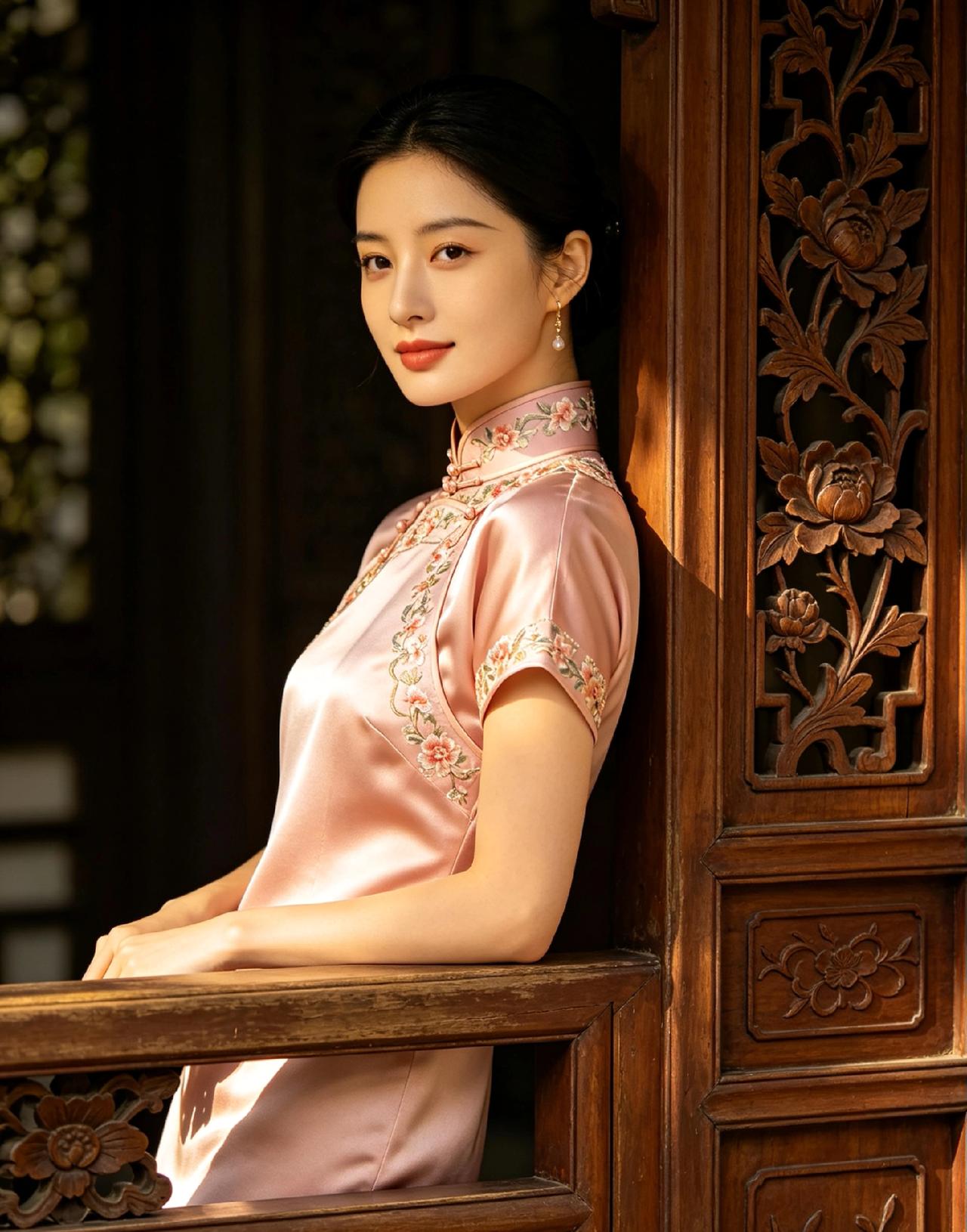 一袭旗袍，半世倾城。✨它把女人的柔与韧，藏在盘扣的针线里，泄于裙摆的流转间。