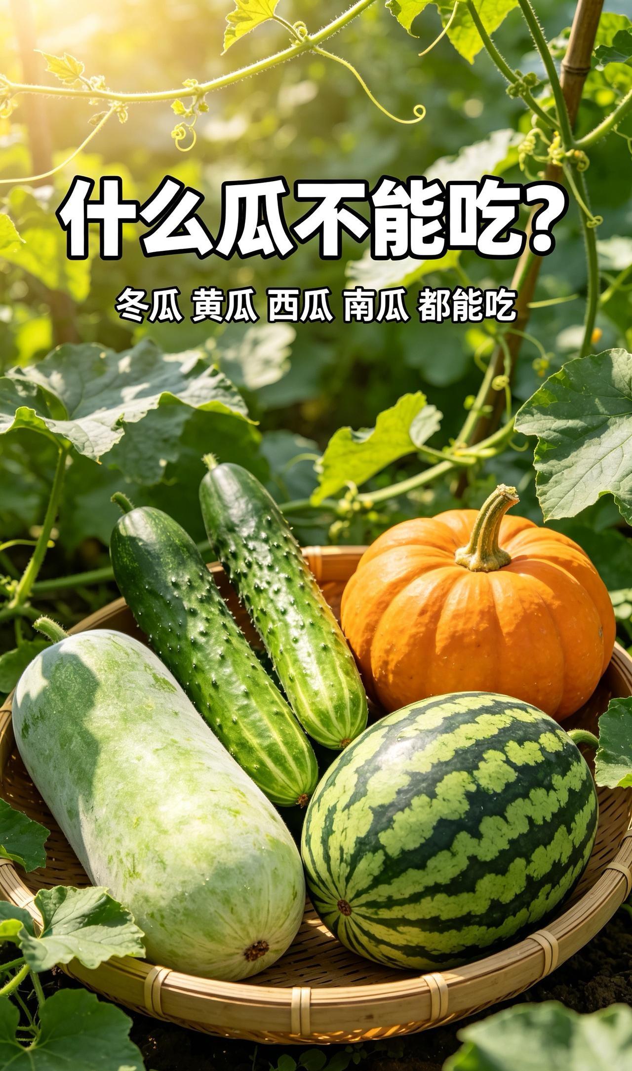 超有趣的脑筋急转弯😜冬瓜、黄瓜、西瓜、南瓜都可食用。但有种“瓜”肯定不能吃，