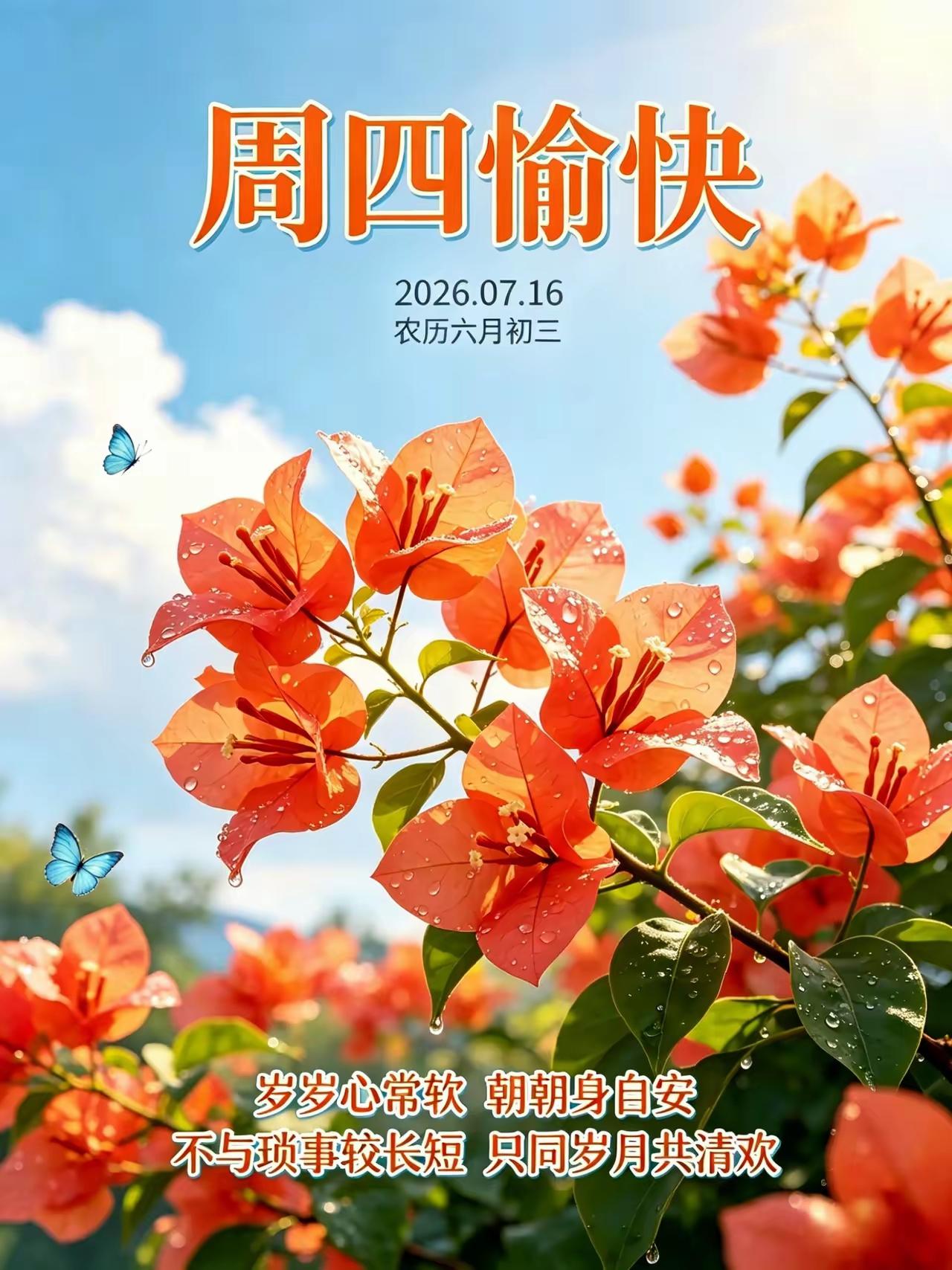 7.16日早上好[比心]伏天热难耐，心静自然凉！愿