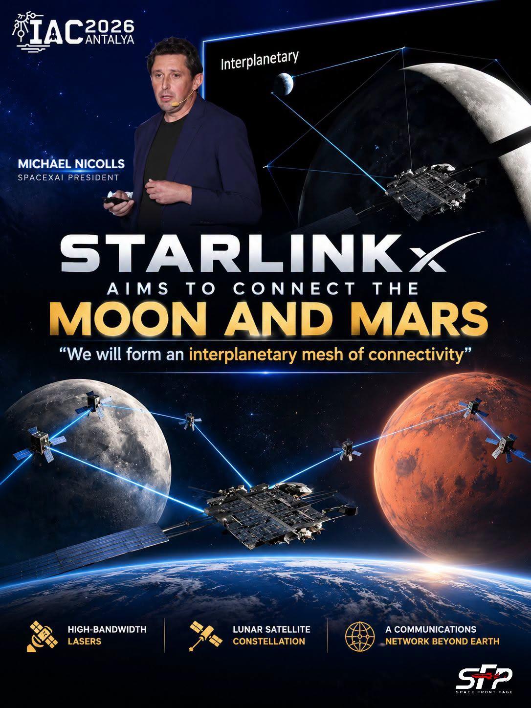 SpaceX计划构建连接地、月、火太空星际网络在安塔利亚举行的2026年
