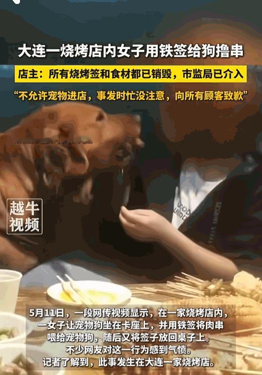 ☁自己生的是真疼。5月12日报道，大连一家烧烤店里，一位大姐的操作直接把邻