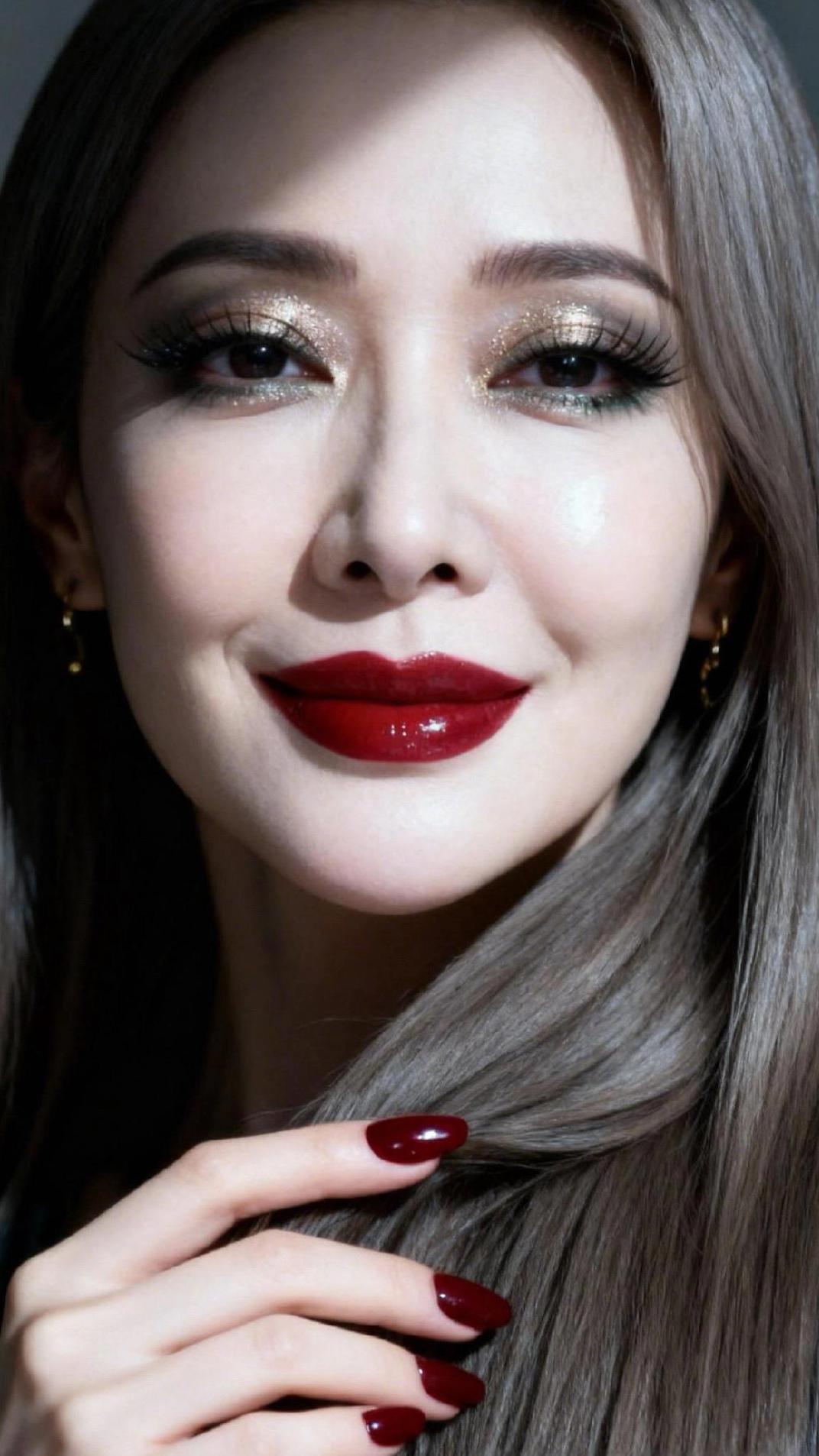 优雅红唇，闪耀眼妆，魅力无限！💄✨