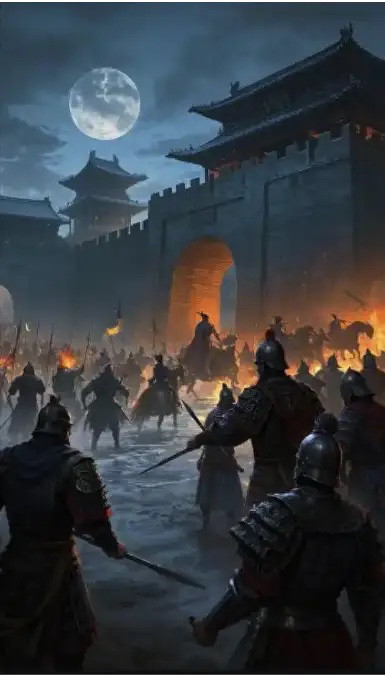 所谓玄甲军，是李世民优中选优地挑了一千多精锐骑兵全部穿着具有恐怖视觉效果的黑衣黑甲，分为左右四队，分