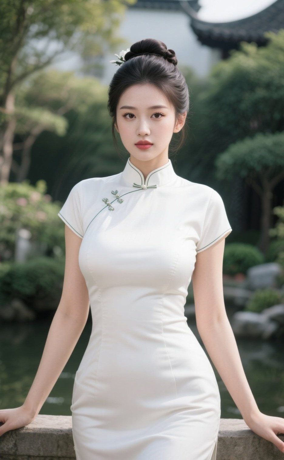 清纯少女旗袍加身，一袭风华不负韶华