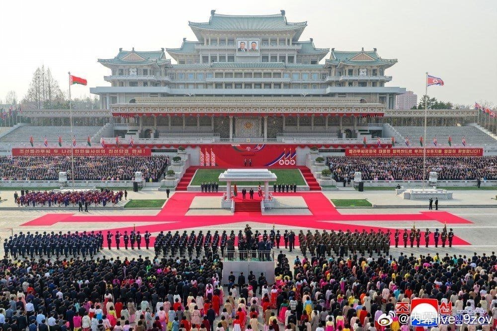 卢卡申科首次访问朝鲜朝中社的发的高清大图非常奈斯！