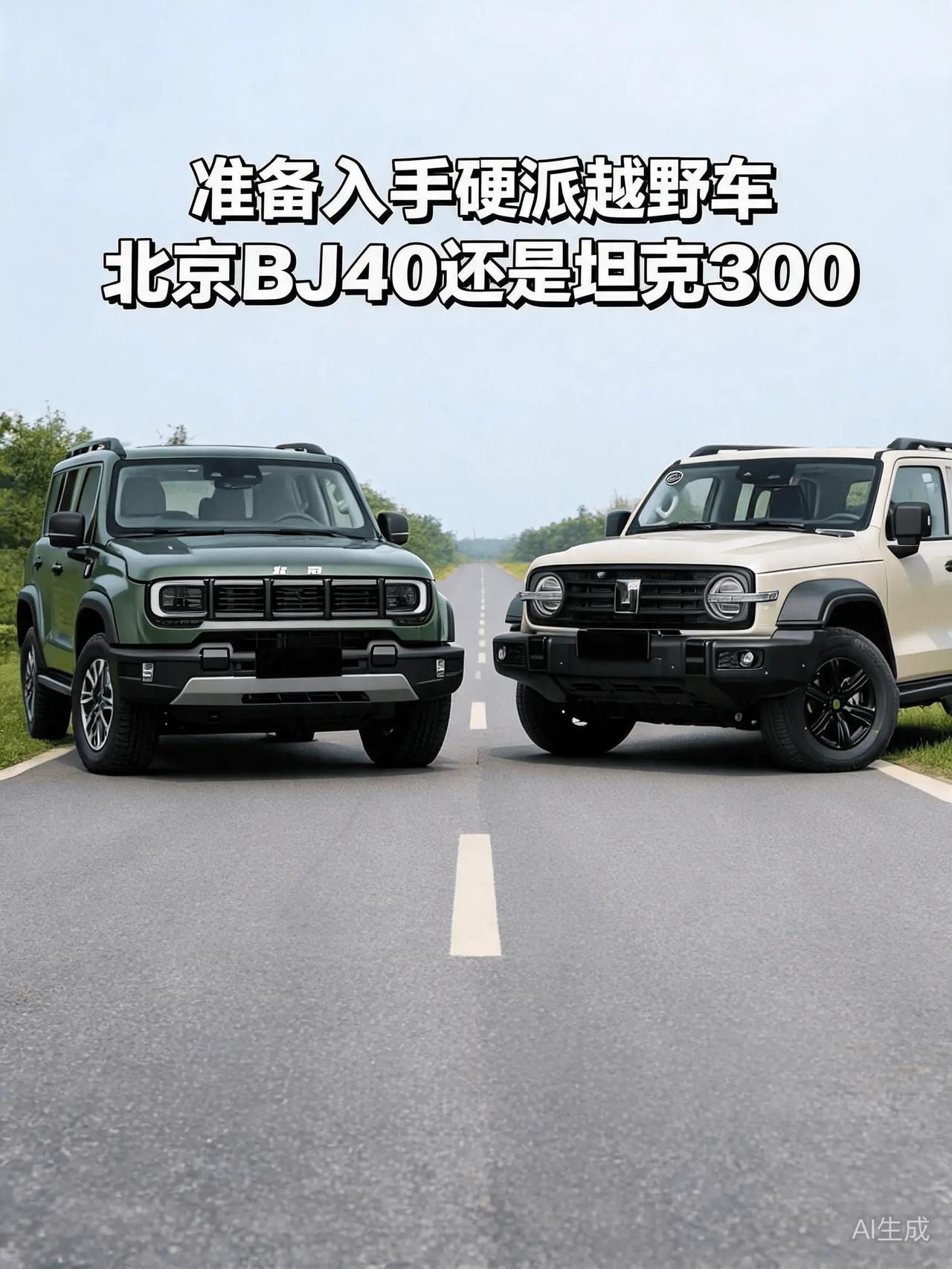 硬派越野，选北京BJ40还是坦克300？这不是参数对决，是生活方式的二选一把B
