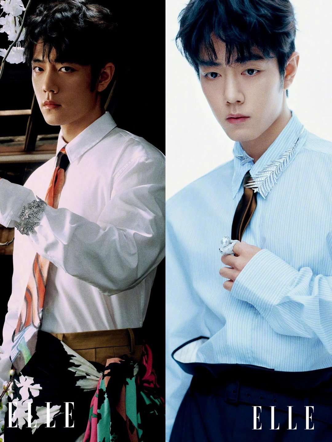 肖战这张脸真是神的杰作！！肖战ELLE开年刊单人封面大片来了，这出图真是造福我的