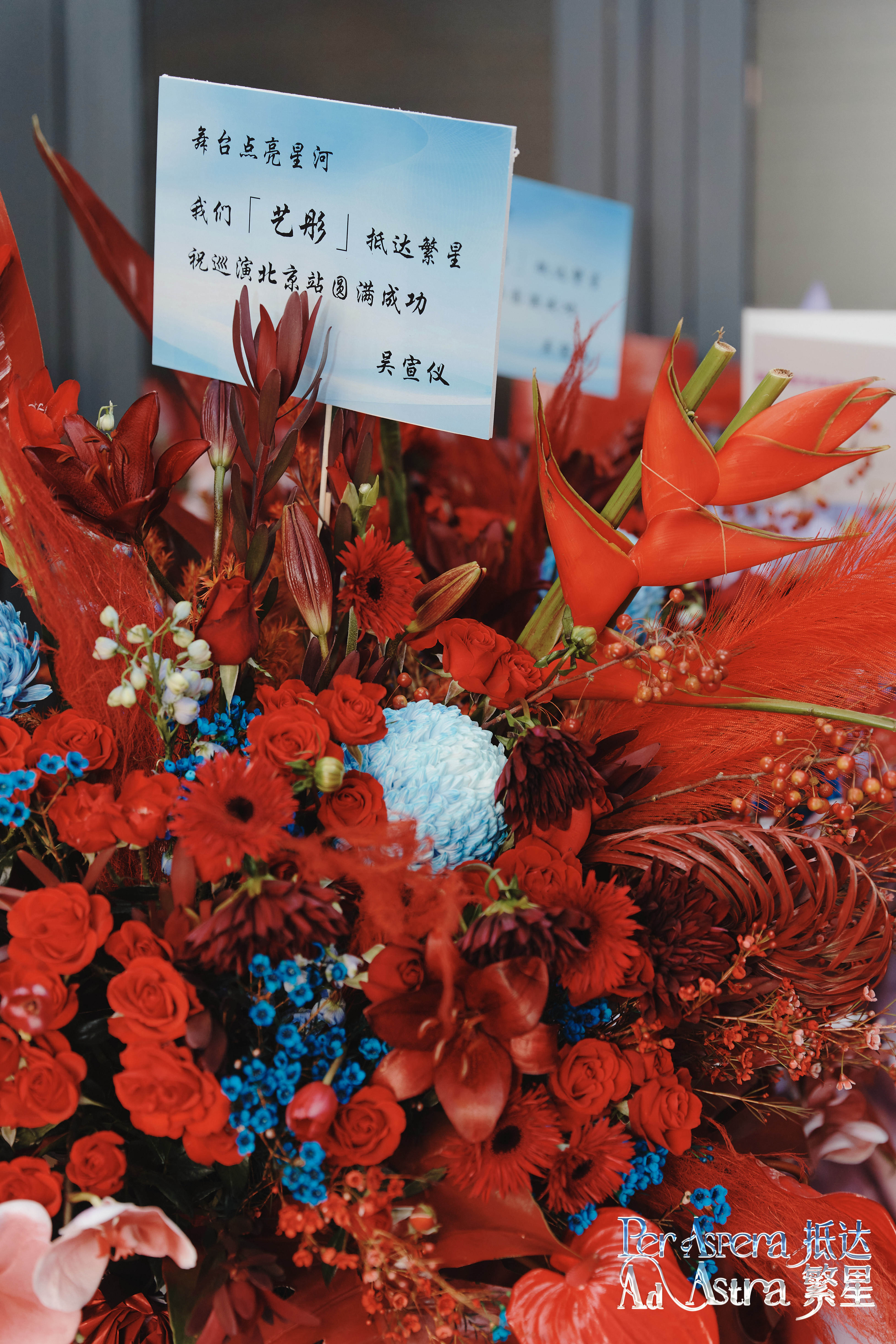 吴宣仪存一下别人巡演吴宣仪送的花篮