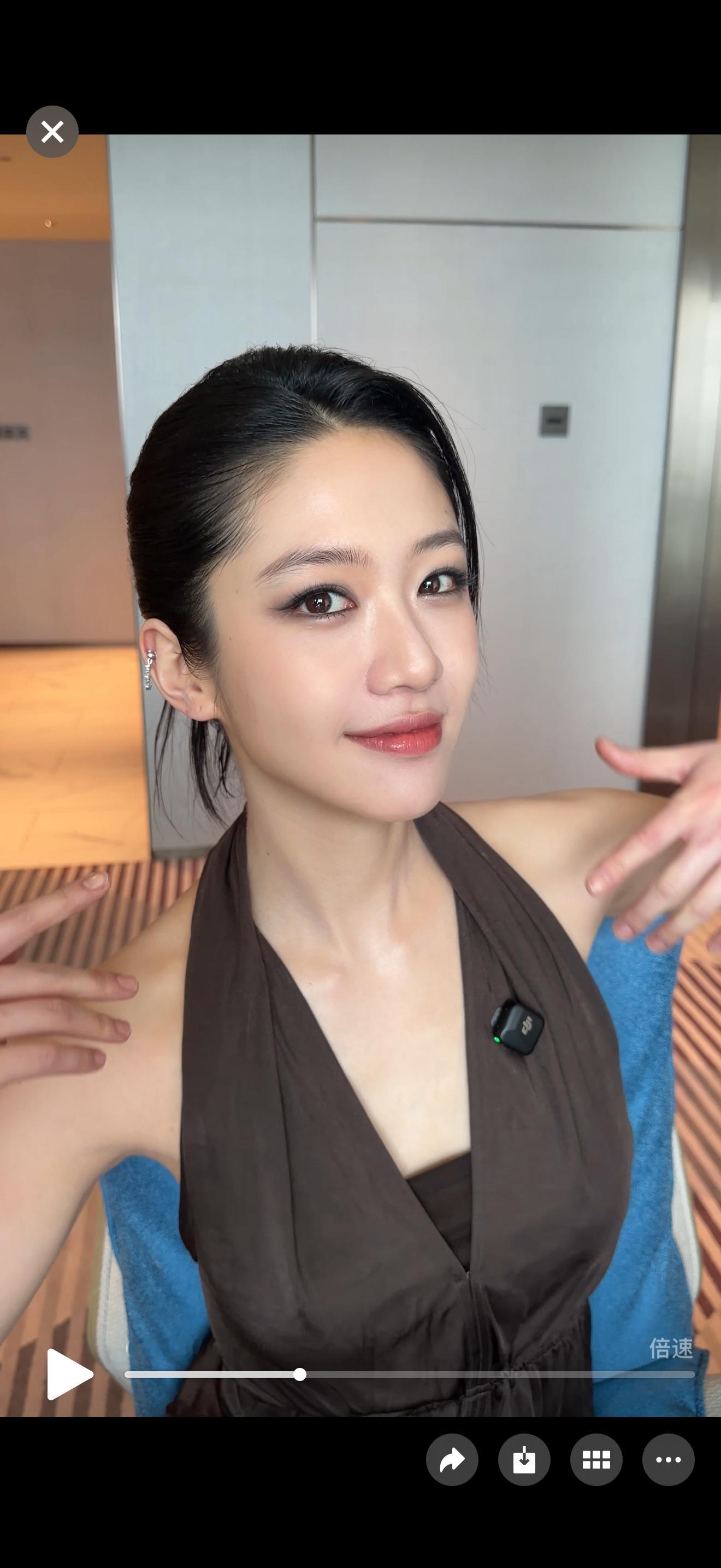 向涵之♥️🖤♥️蓝调烟熏千金妆✨化妆：金鹤龙🧏🏻♂️（录了适合夏天的清冷蓝