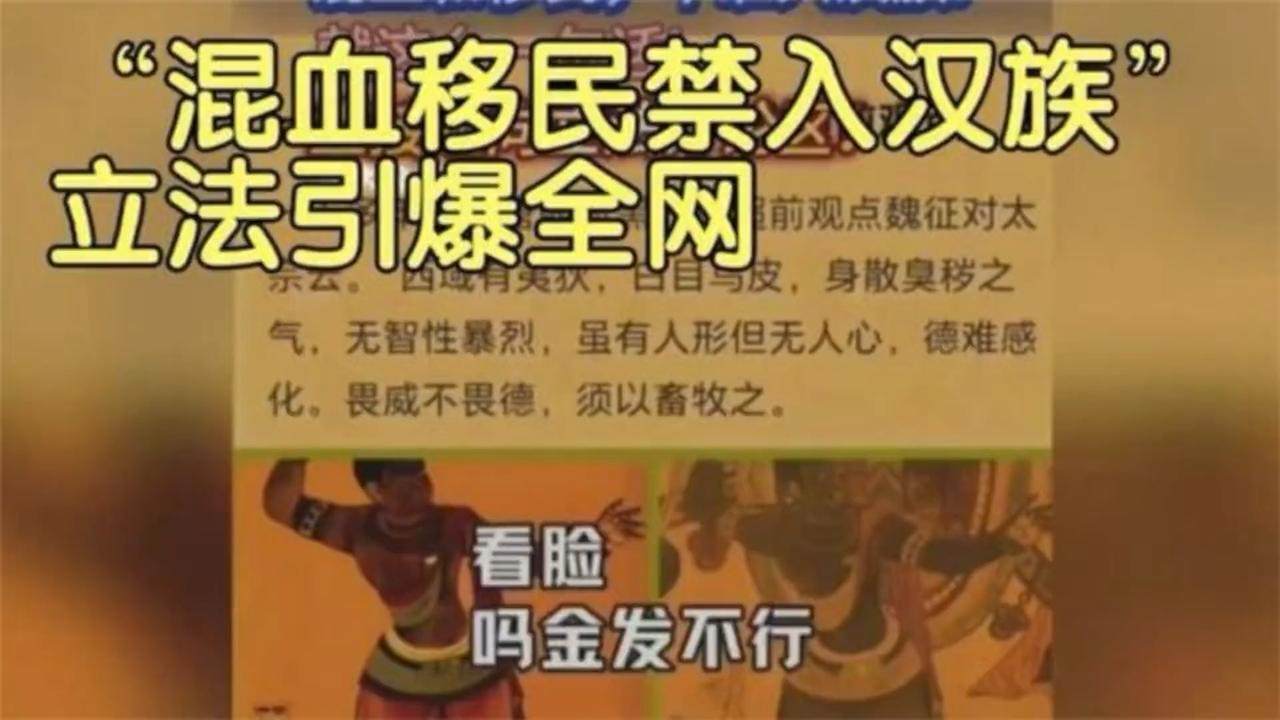 混血移民禁入汉族立法引热议：26字标题引爆全网
