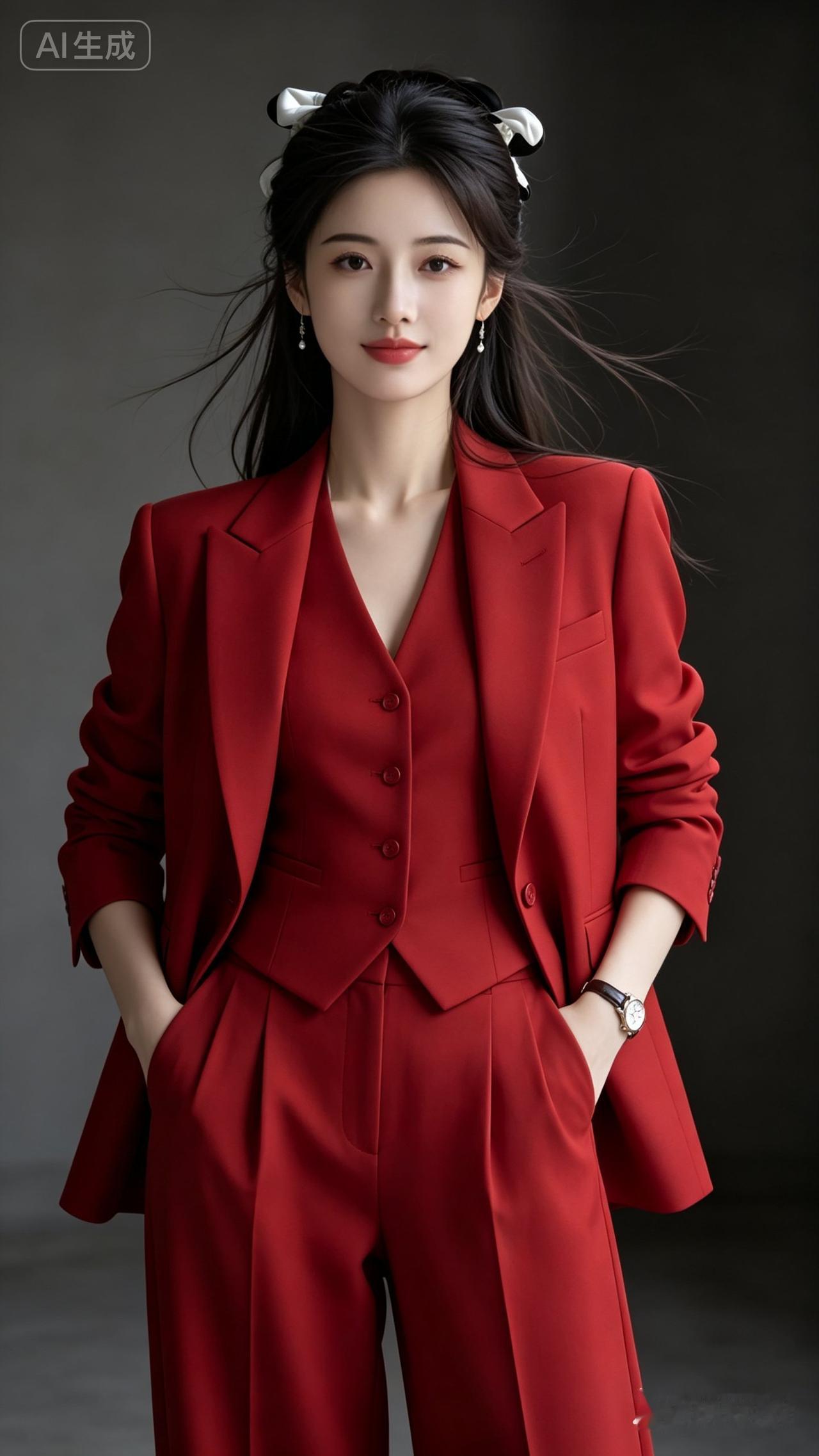 优雅红衣女郎，时尚穿搭指南
