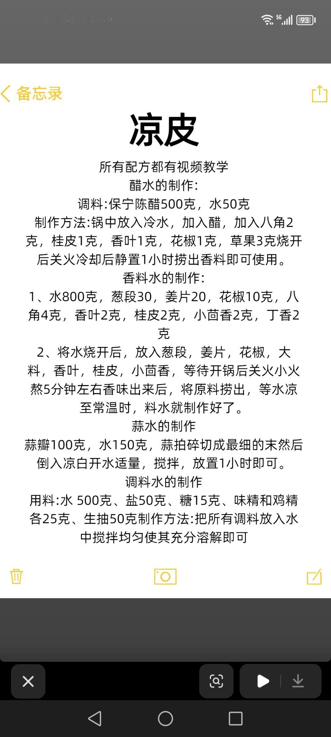 凉皮，钵钵鸡配方，老妈蹄花配方，千层饼配方，