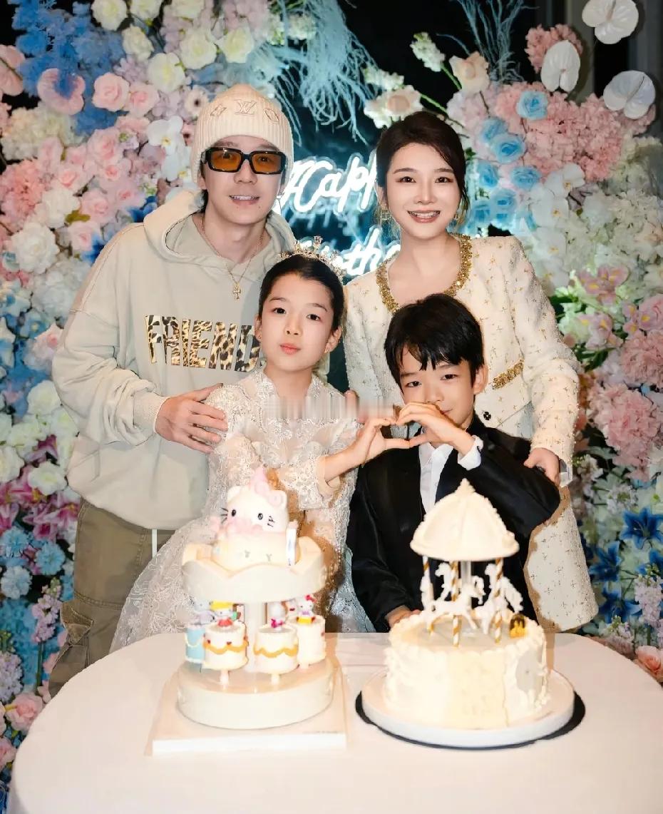 王栎鑫为女儿庆祝10岁生日，她女儿都这么大了，他还是这么年轻帅气……！！！