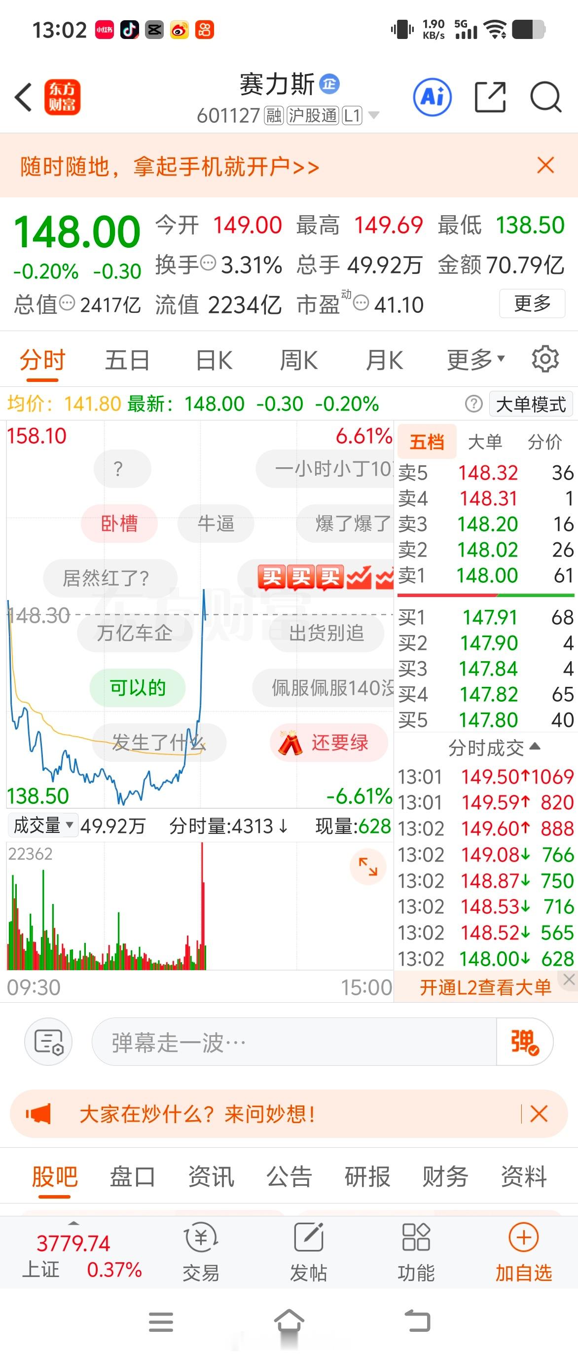 判断一个车卖得好不好，不要去看销量海报，得去看企业的股价，股价的反馈才是最真实。