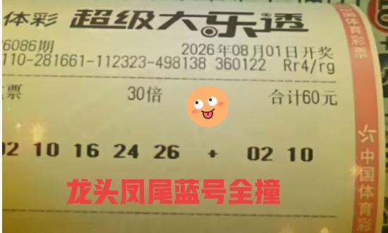 原票在这里，46+16，简直不得了啊！但是，龙头凤尾加蓝号，02/26与蓝10也