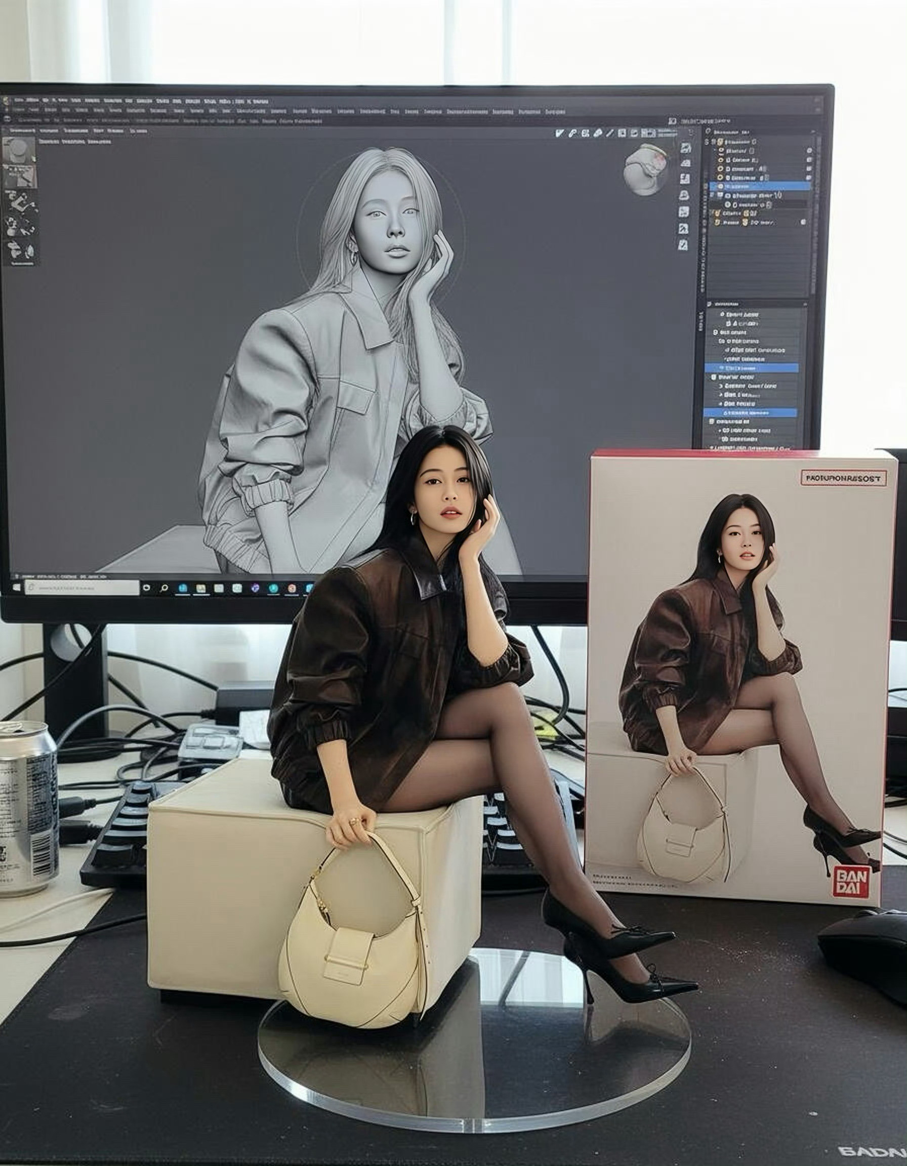 白鹿的极品黑丝手办