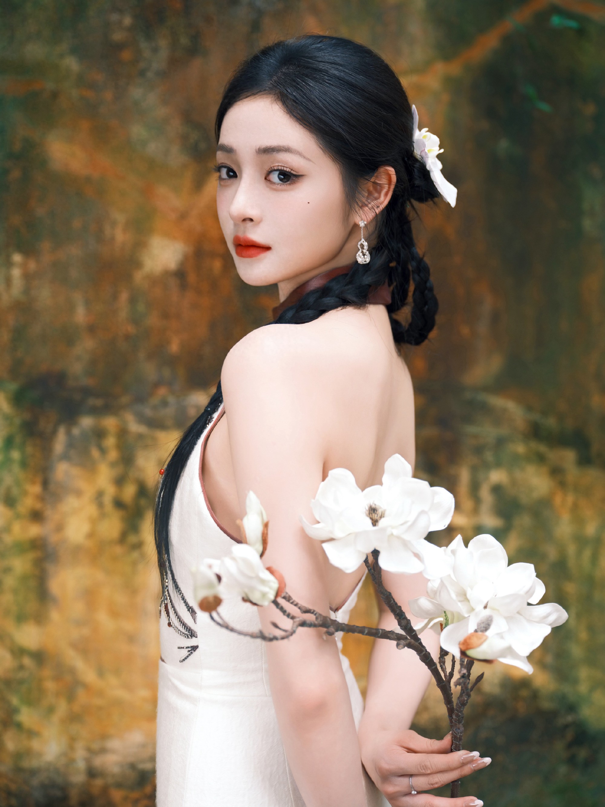 周洁琼新中式旗袍，身材不错