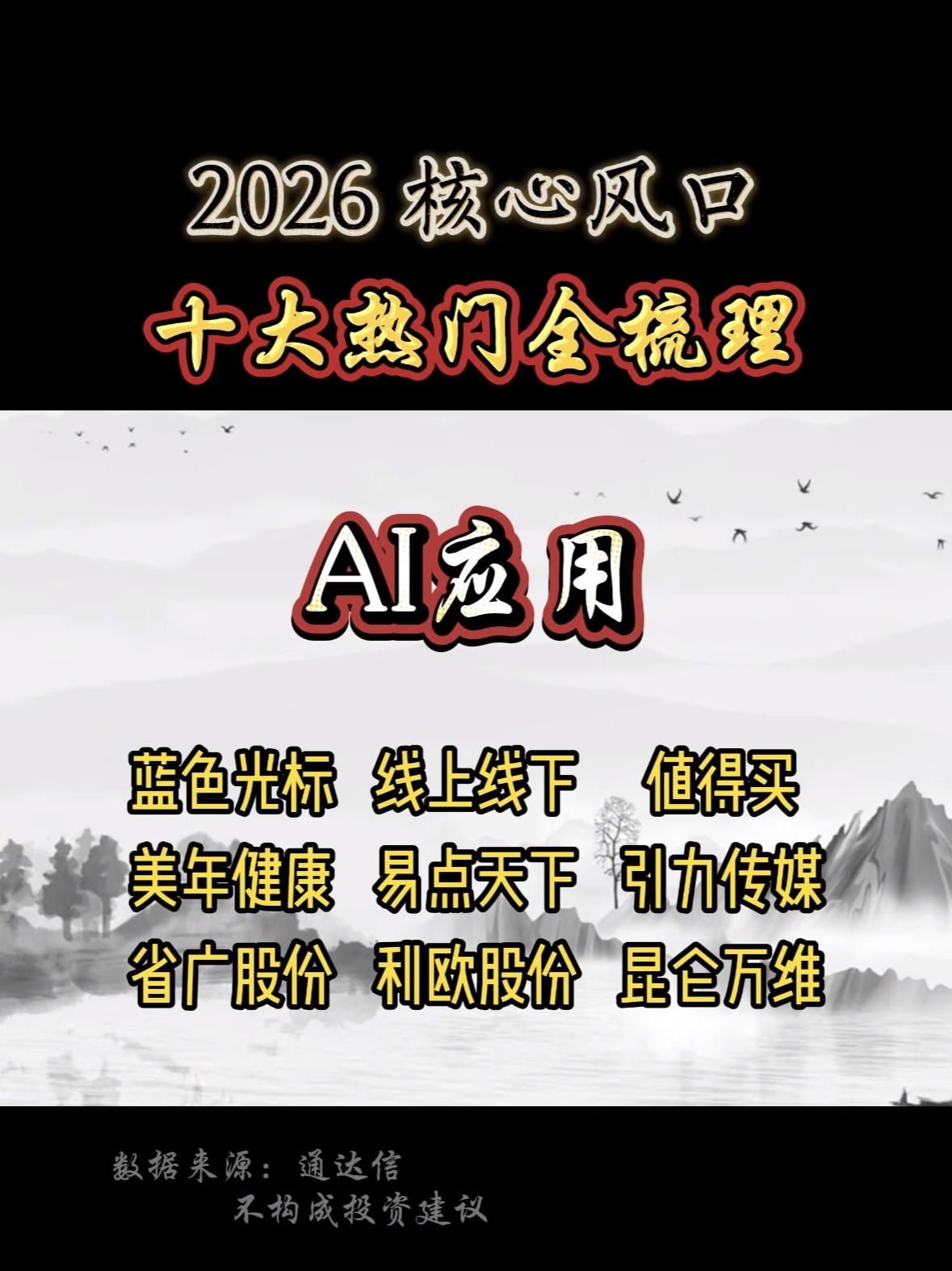 2026年十大热门方向低空经济公司全梳理AI应用成风口，蓝标、美年等概念股受