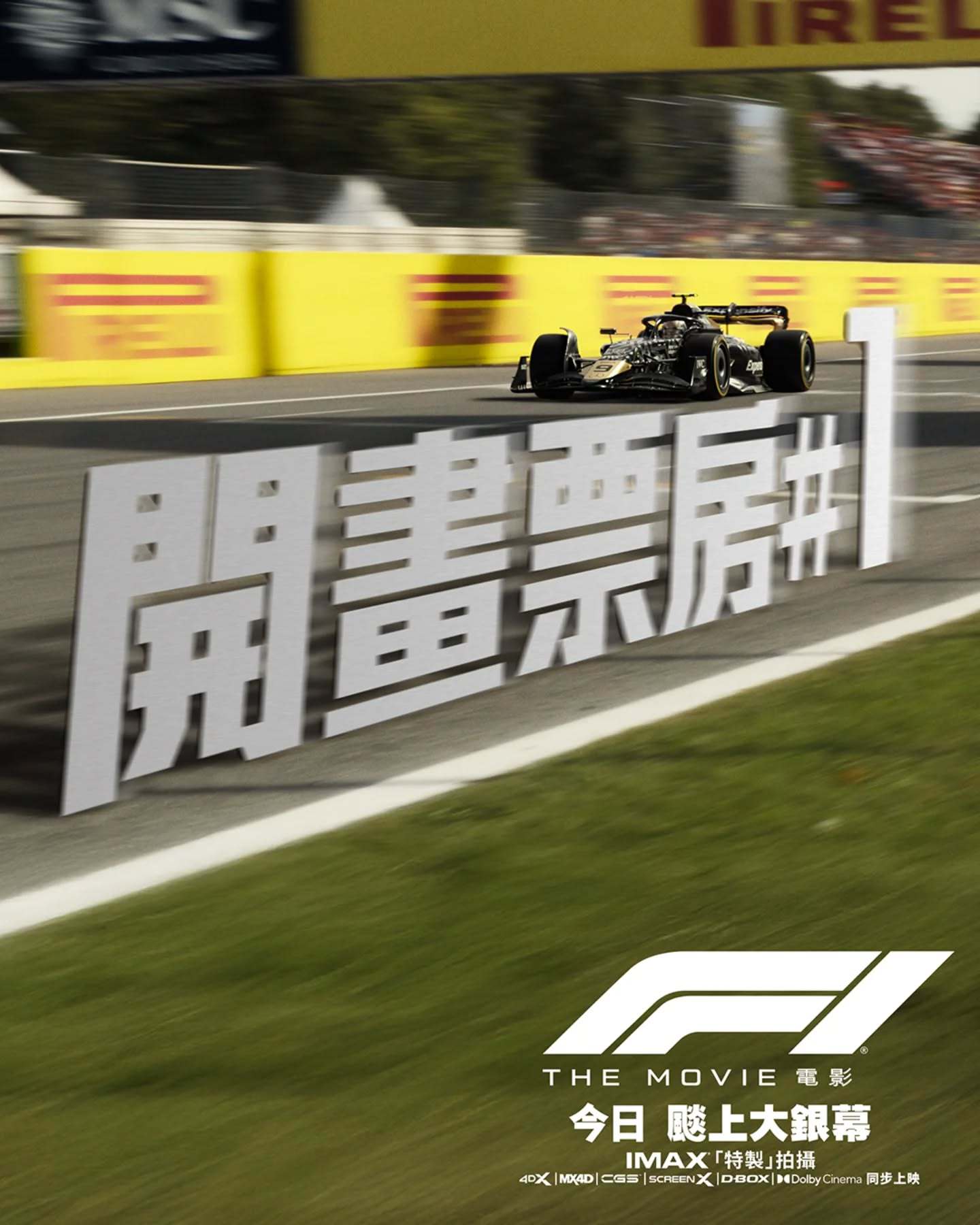 2025年第26周香港票房：1.《F1：狂飙飞车》开画夺冠，成绩不错；2.《新