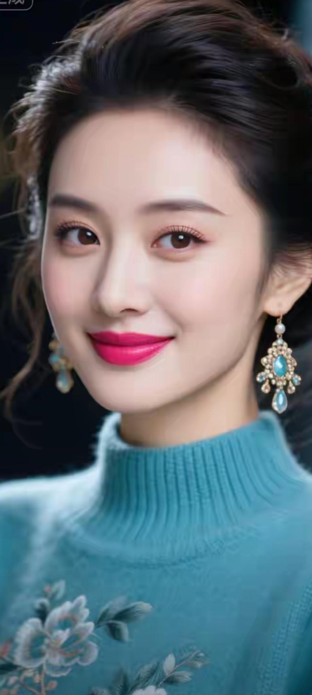 优雅蓝调，绽放如花，甜美笑容，闪耀如星。