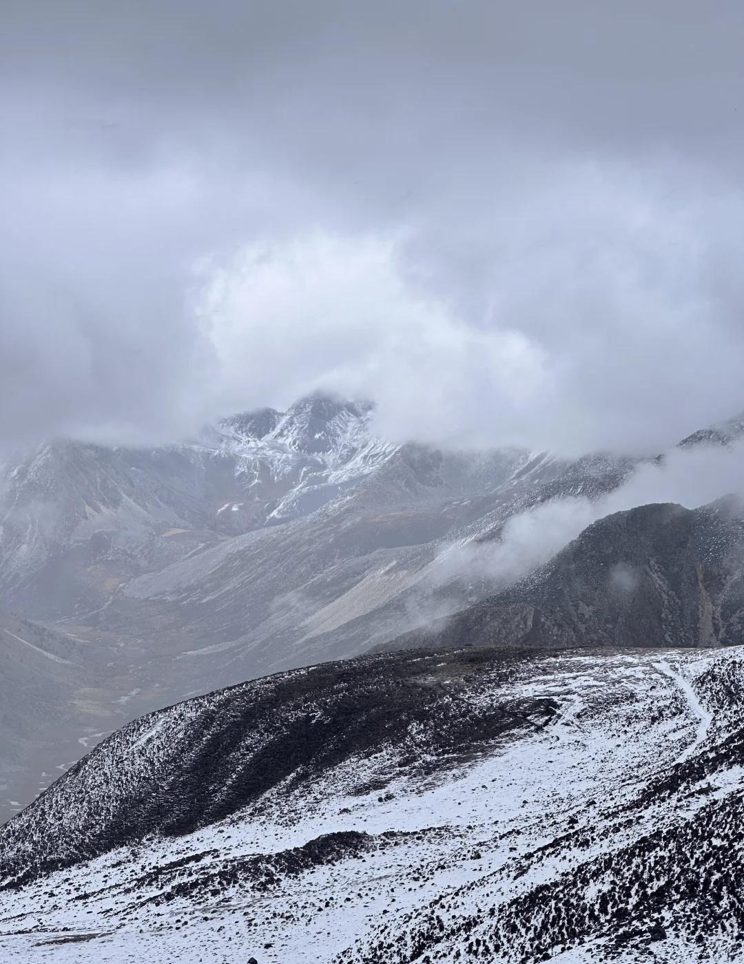 【带狗自驾川西】day3雪中丹道秘境如异世入口🚗行程:中路藏寨-丹巴-党岭-