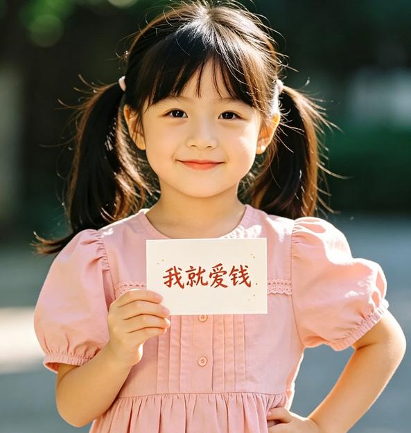 嫌弃爹穷,小学生直言就爱钱五年级女娃直白推崇拜金嫌弃父母没钱，家庭教育彻底翻车