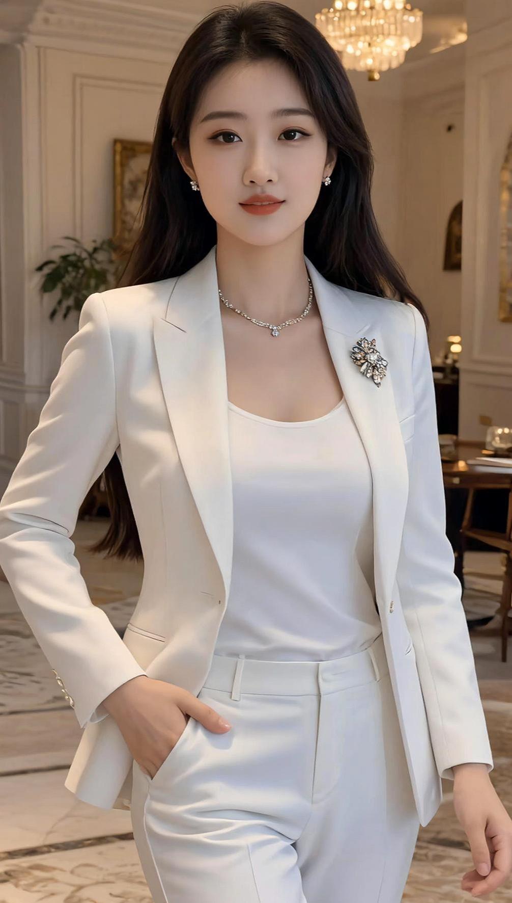 AI白衣知性佳人