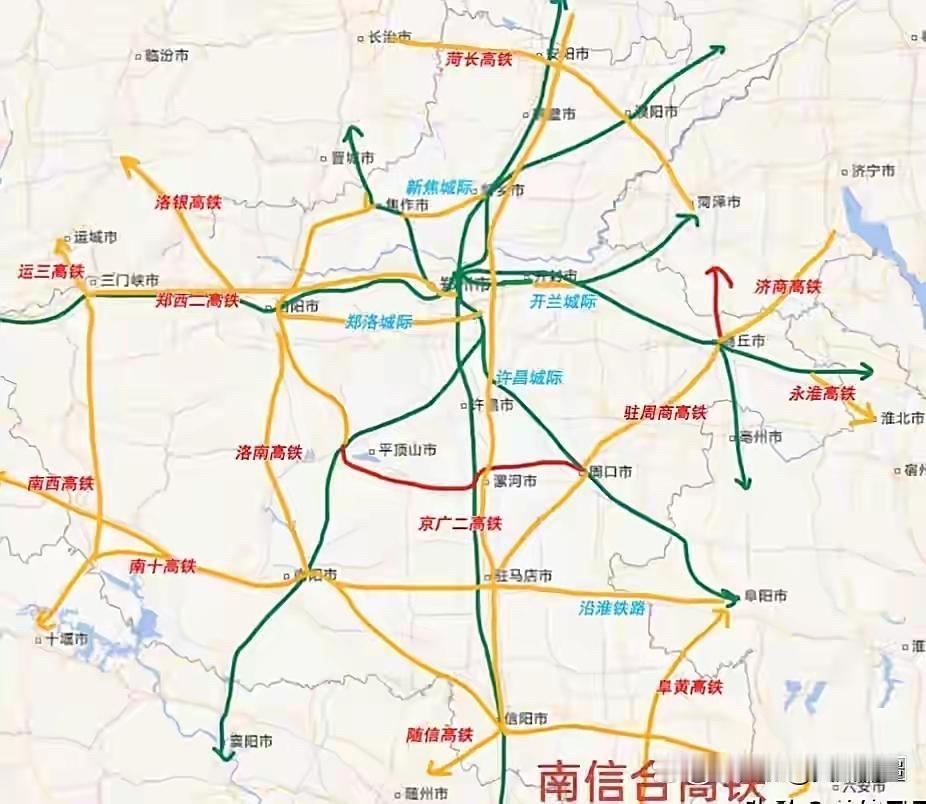 这个布局图有两条线需改变，就是京广高铁复线，新的线路应该走驻马店、周口、开封、濮