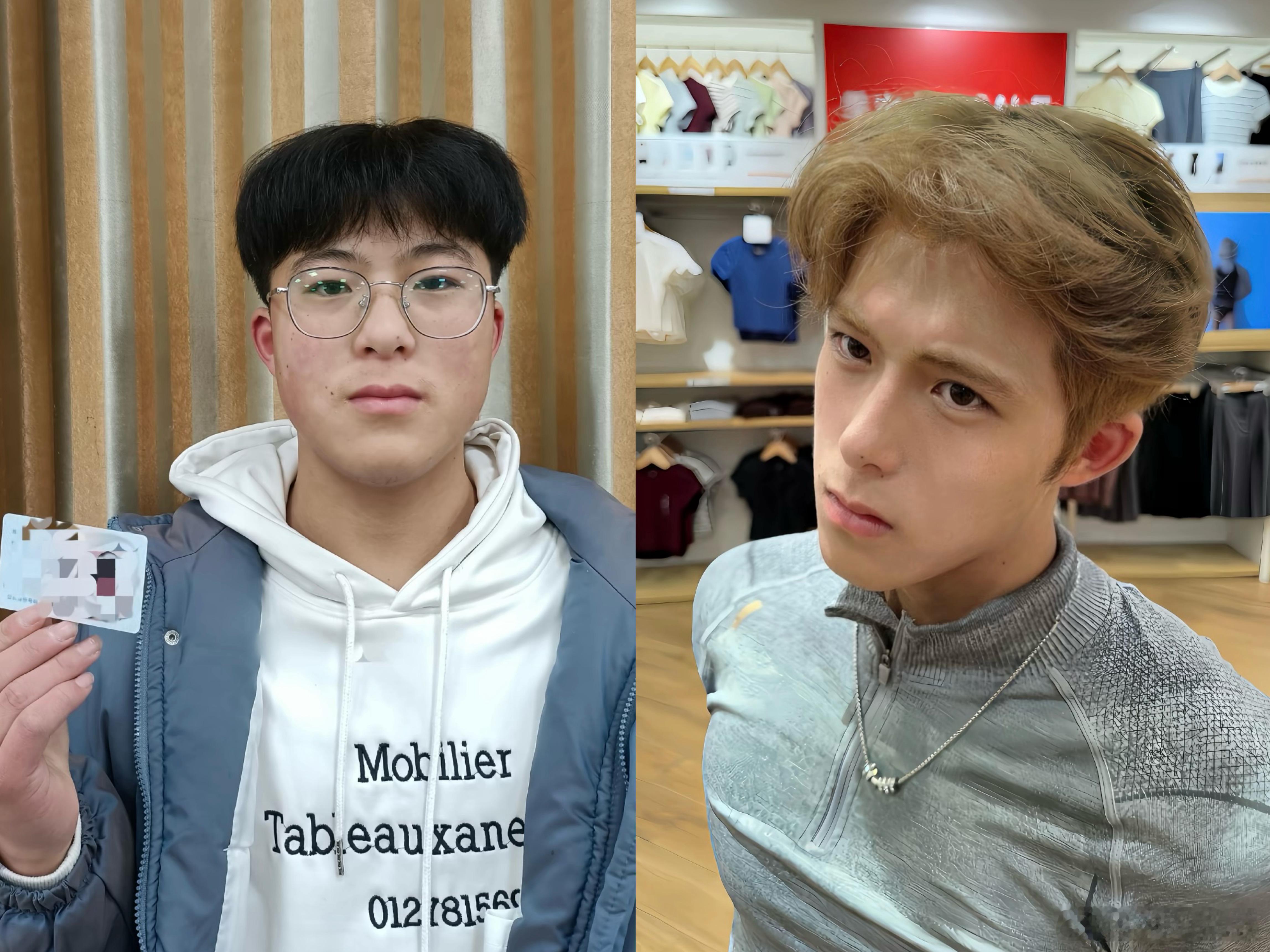 我去这和换头有什么区别啊第一次这么直观地感受到健身的杀伤力..