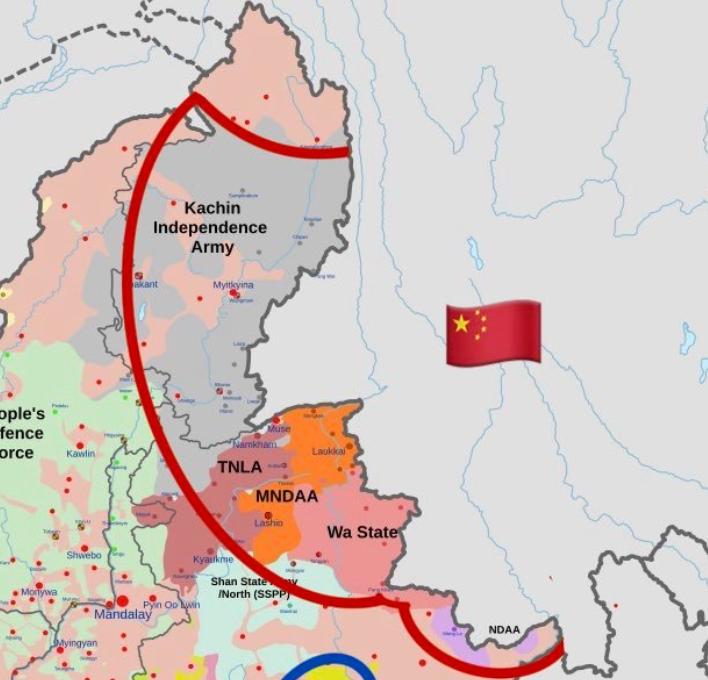 中国和泰国对缅甸经济圈影响：中泰两国对缅甸，都有很大的影响力。中国主要是影响