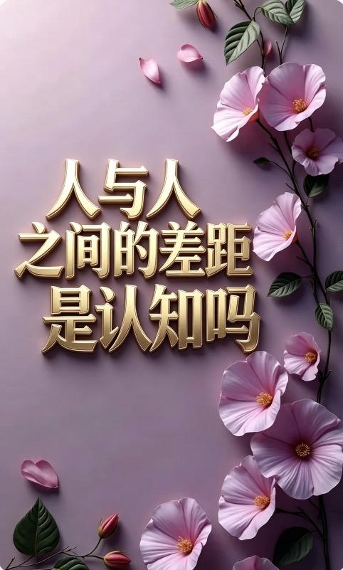人与人之间的差距是认知吗?你以为人和人的差距是认知？别傻了。认知从来不