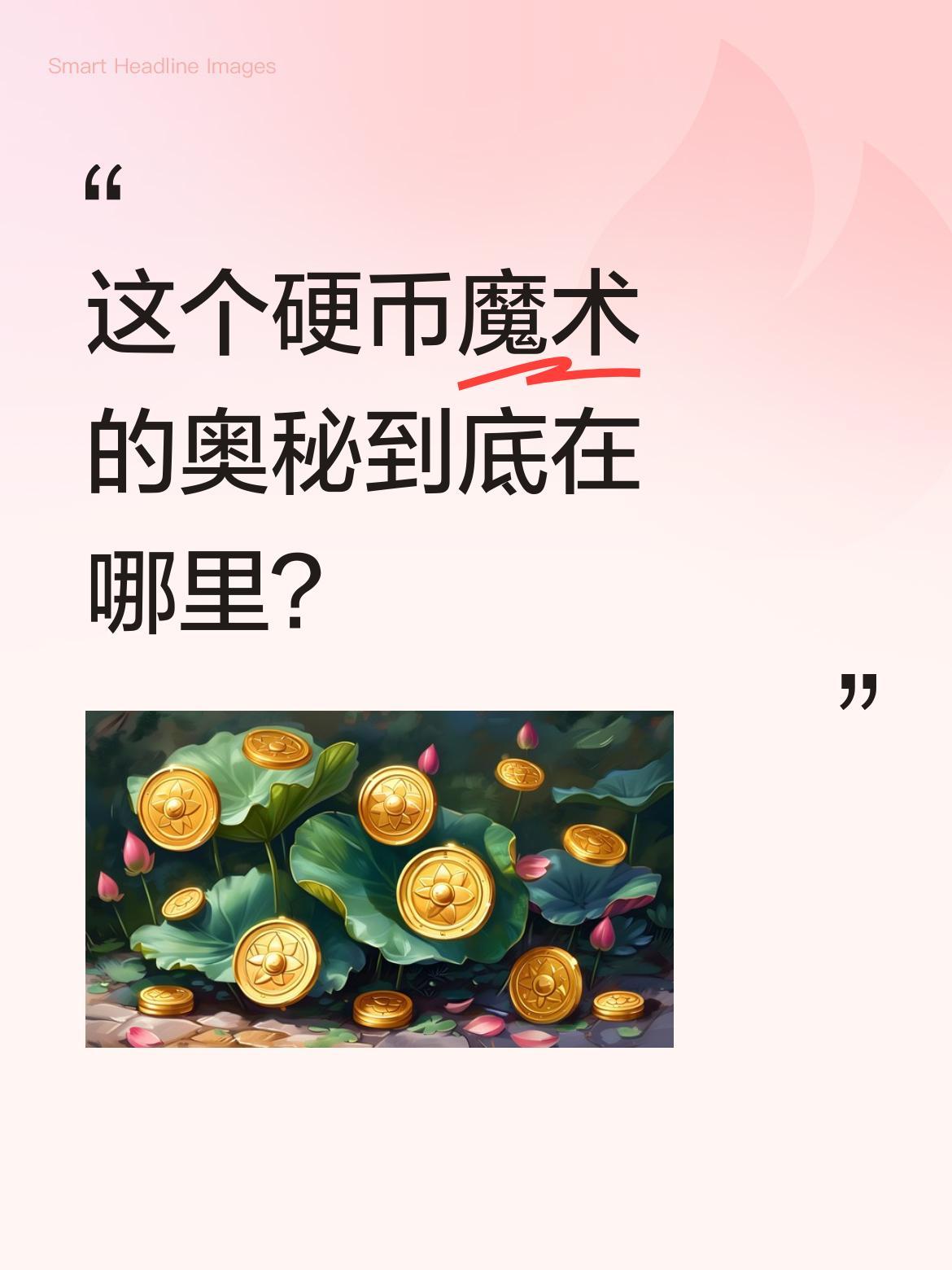 这个硬币魔术的奥秘到底在哪里？视频里表演者将硬币在手中凭空消失又出现，动作流畅
