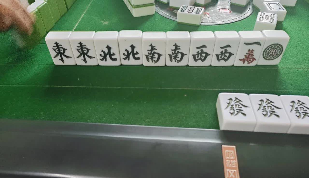下午睡得正香，麻将馆老板娘打电话给我，喊我打牌，迷迷糊糊走去了，第二把胡了个大碰