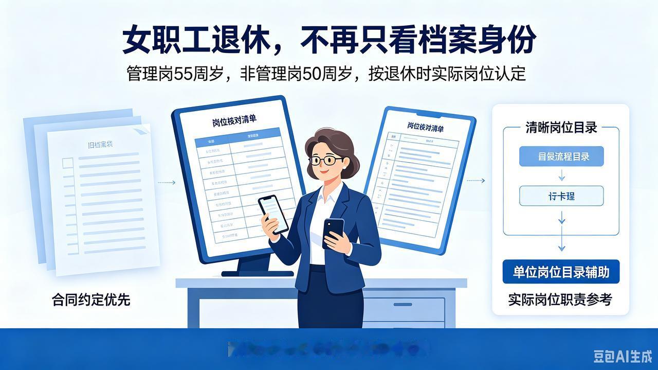 女职工退休还分工人干部？早就变了！别再只盯着档案很多企业女职工至今还误以为