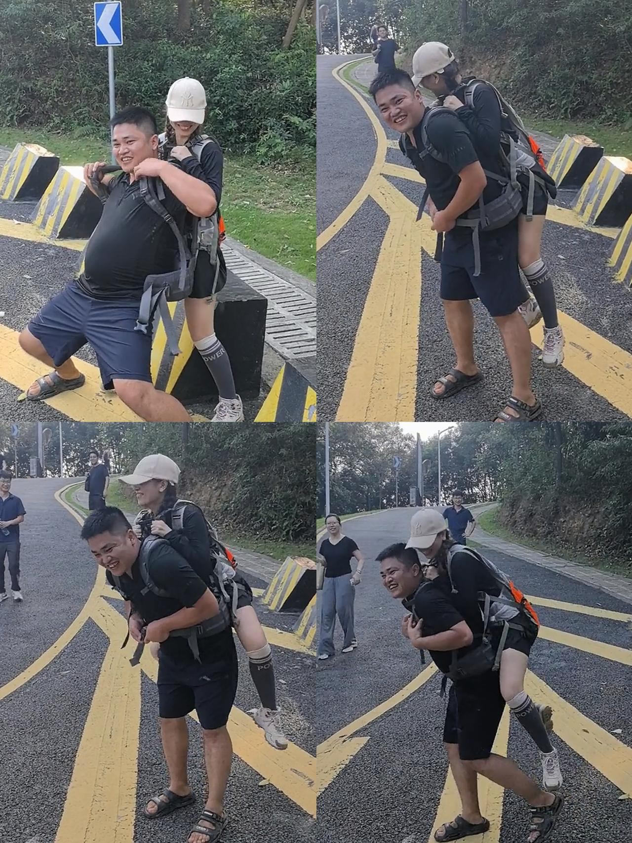 身体是革命的本钱艳遇更要有一个强迫的身体女子爬山崴脚，河南小伙不仅穿拖鞋背她