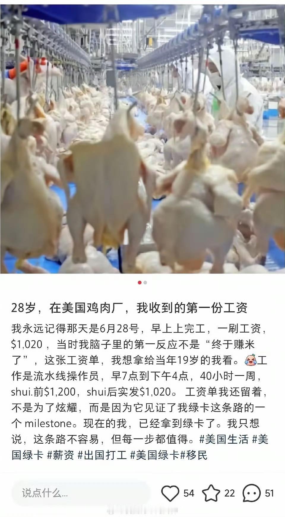 准备8年花30万移民美国的中国人在屠宰场杀火鸡……​