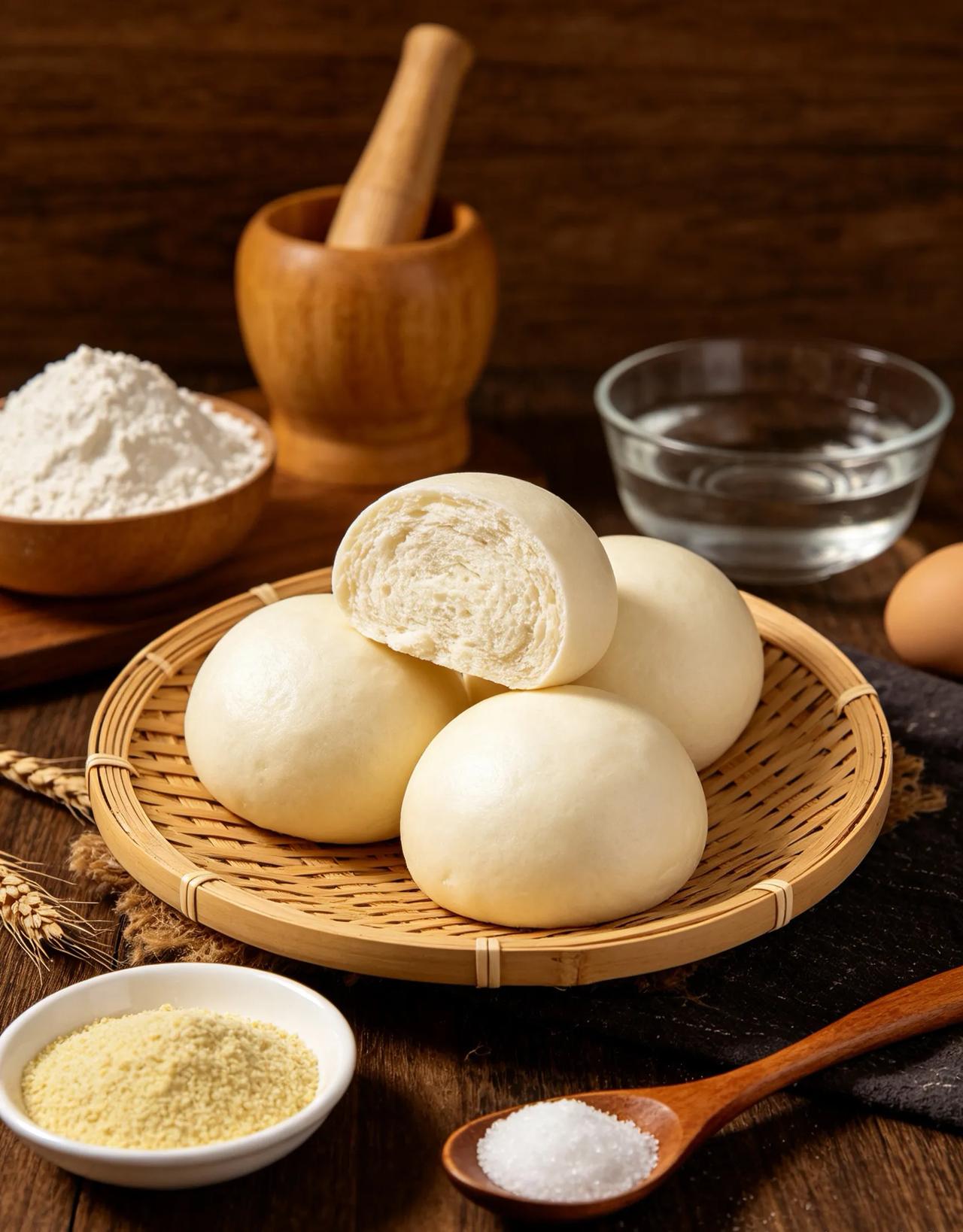 山东饮食——家常馒头🥣食材（大约6个中等馒头的量）中筋面粉500g温