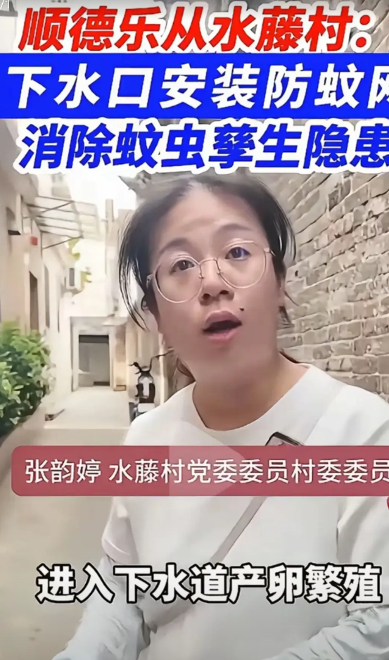 卧龙凤雏再现，广东佛山给下水道入口贴防蚊网佛山顺德乡村街道正在推广给下水道入