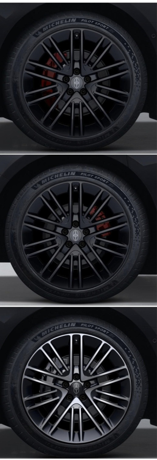 没有意外的话，享界会上这两个新轮毂，都支持黑曜套件版，个人觉得第一款非常帅。