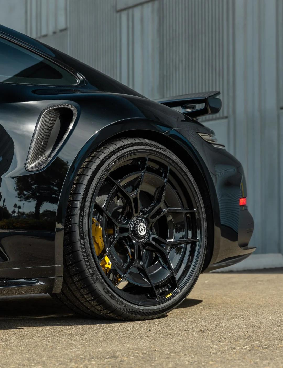 定制新款HREP301锻造轮毂上车效果保时捷911gt3911gt3rs