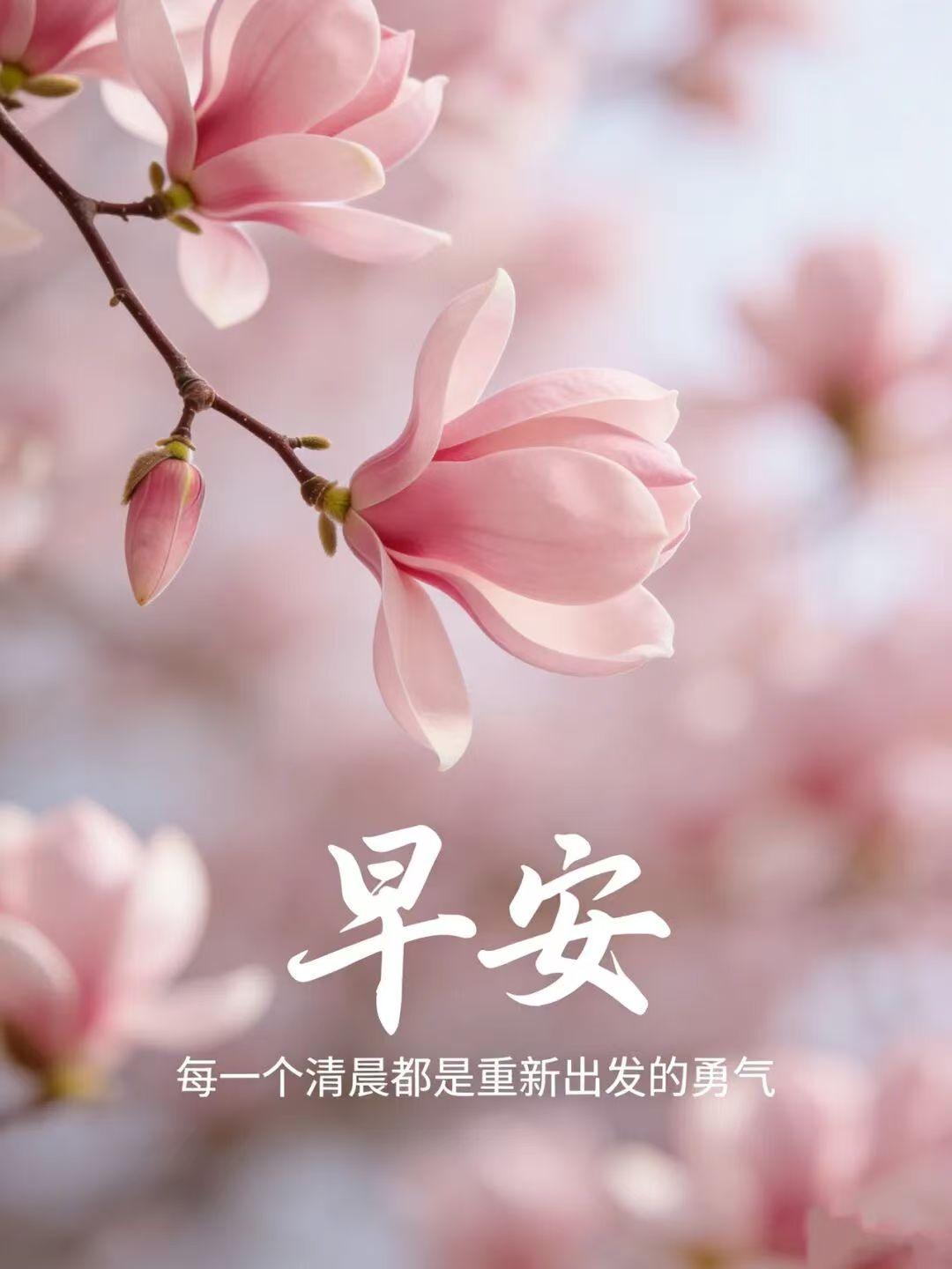 微笑中開啟美好的一天，問候中送去最美的祝福，惦念中傳遞真誠的吉祥，叮嚀中道